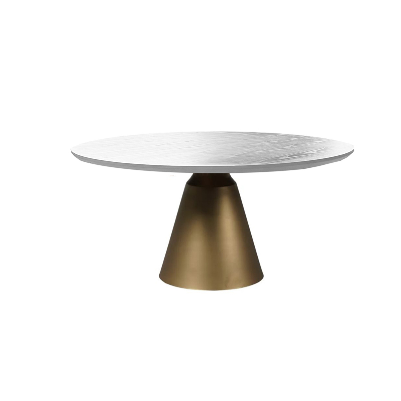 AAT44 fehér fa-bronz étkezőasztal